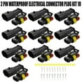 10X2Pin Way Car Waterproof Electrical Connector Plug 10 Kit with Wire