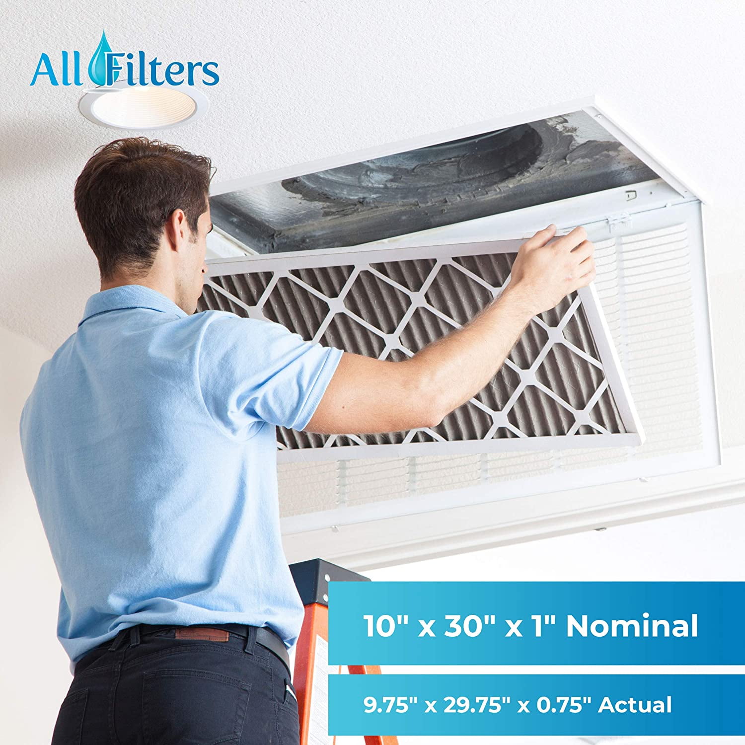 10X30X1 MERV 8 Pleated Air Filters Made in (6 Pack)