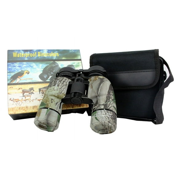 10X36 Huntdown Camo Waterproof Binoculars with Nylon Carrying Case