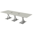 thumbnail image 1 of 10X4 Modular Rectangular Conference Table With X Bases Power Modules, 1 of 7