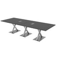 thumbnail image 1 of 10X4 Modular Rectangular Conference Table With X Bases Power Modules, 1 of 7
