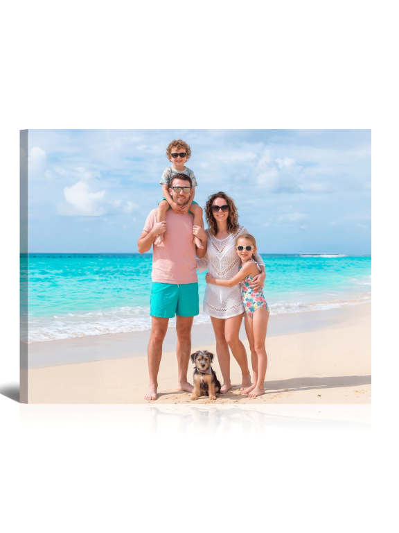 10X8 Custom Canvas Prints Customized Canvas Wall Art with Your Photos, Personalized Picture Print Gifts for Family Parents Couples Babies Pets Wedding Birthday Living Room Bedroom Decor