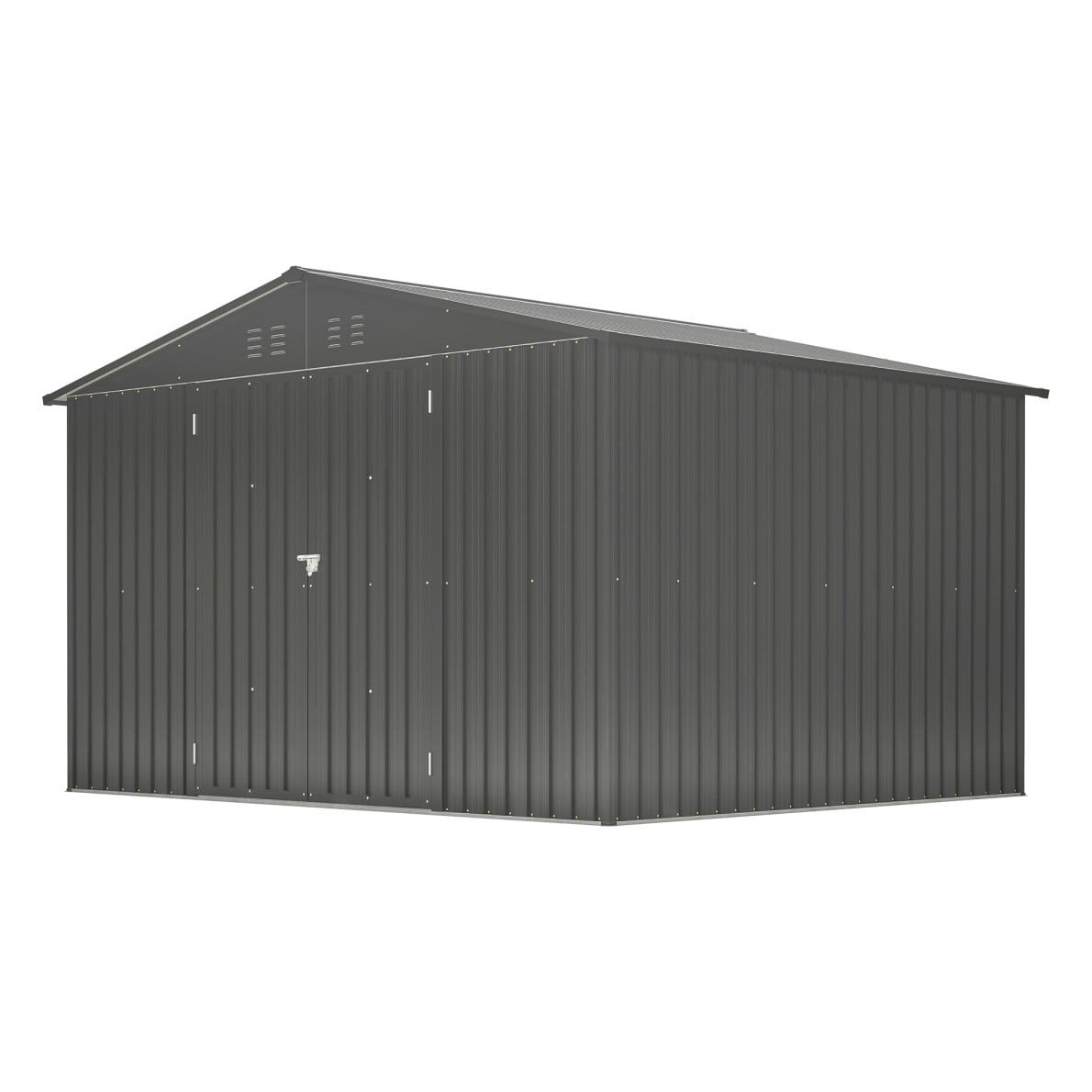 10X8 FT Outdoor Storage Shed, Metal Tool Shed & Outdoor Storage with Lockable Door and Vents Ideal for Bicycles, Tools, Lawnmowers, Backyards, Patios, Lawns