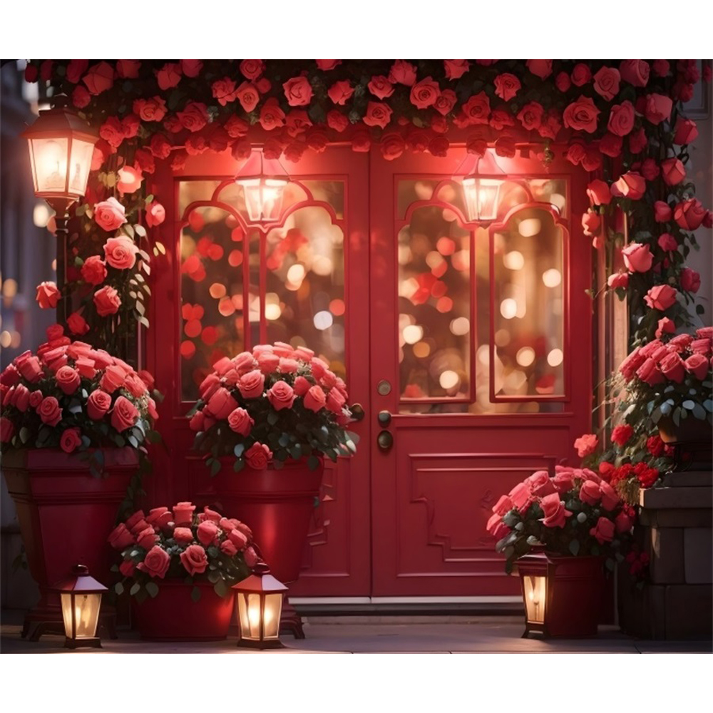 Laeacco 10x8ft Valentine's Day Backdrop – Glitter Hearts & Lights Photo Background For Parties & Weddings