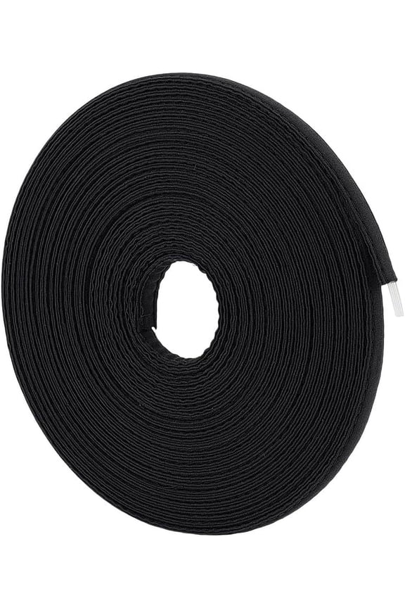 10Yard Cotton Covered Boning 12mm Polyester Boning Black Bra Boning Poly Boning Sewing Garment Accessories for Corsets Bridal Gowns Lingerie Hats Dress Black