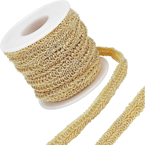 10Yards Gold Braid Lace Trim 3 8 Inch Wide Polyester Woven Gimp Braid Trim Centipede Decorated Lace