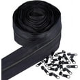 thumbnail image 1 of 10Yards Nylon Coil Zipper 2.75Inch Wide Fastener with 20pcs Zinc Alloy Zipper Sliders for Clothes DIY Sewing Accessories, 1 of 9