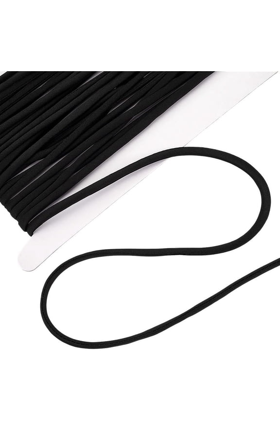 10Yards Polyester Cords Soft Drawstring Replacement Rope for Sweatpants Shorts Pants Jackets Coats Black 5mm for Handmade