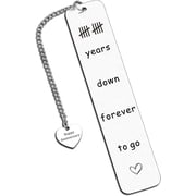 10Years Wedding Anniversary Bookmark for Him Her, Tin Gifts for 10th Anniversary, 10 Year Anniversarys Wedding Gift for Couple Boyfriend Girlfriend, 10 Year Anniversary Tin Gifts for Wife Husband