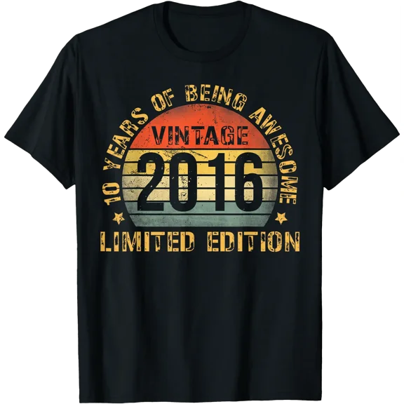 10Yr Bday Son Boy Funny 2016 10Th 10 Year Old Birthday T-Shirt, Unisex T-Shirt