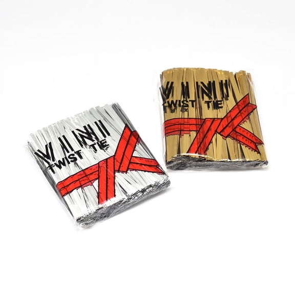 10bags Metallic Wire Twist Ties Iron Core for Bread Bags Mixed color 60x4mm about 750~780pcs/bag