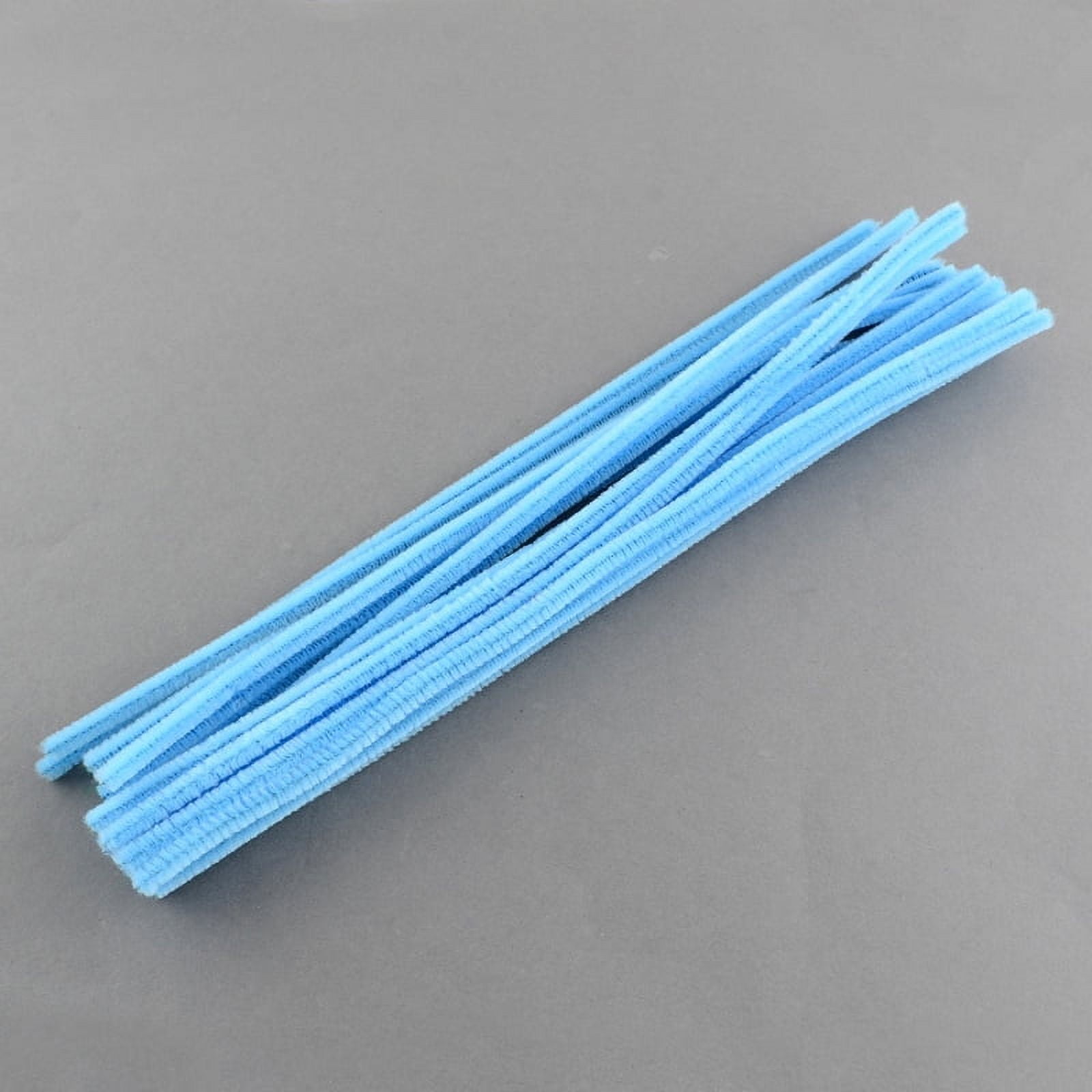 10bundles 11.8 inch Pipe Cleaners DIY Chenille Stem Tinsel Garland Craft Wire Turquoise 300x5mm