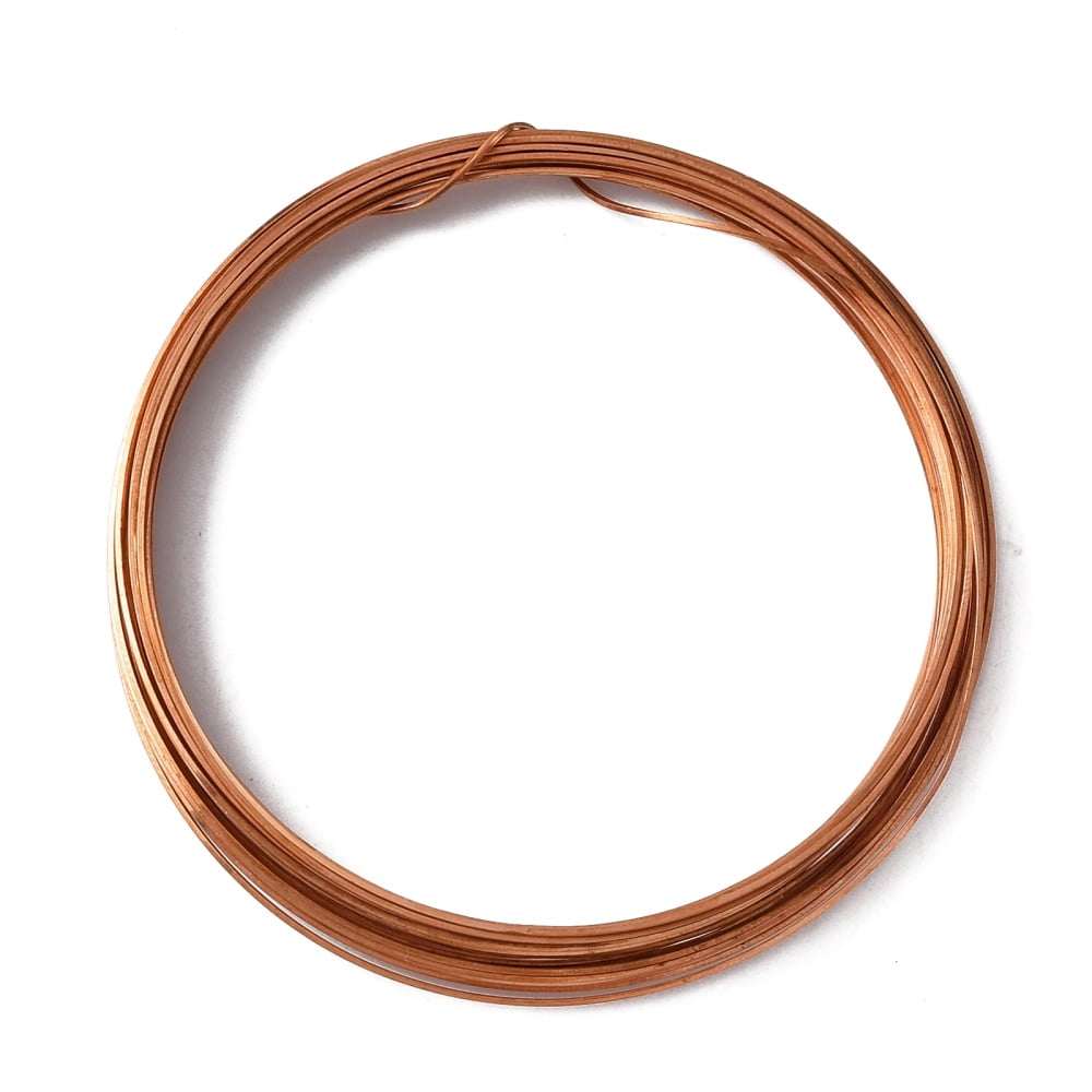 10bundles Copper Wire Square Raw(Unplated) 0.6x0.6mm about 19.69 Feet(6m)/bundle