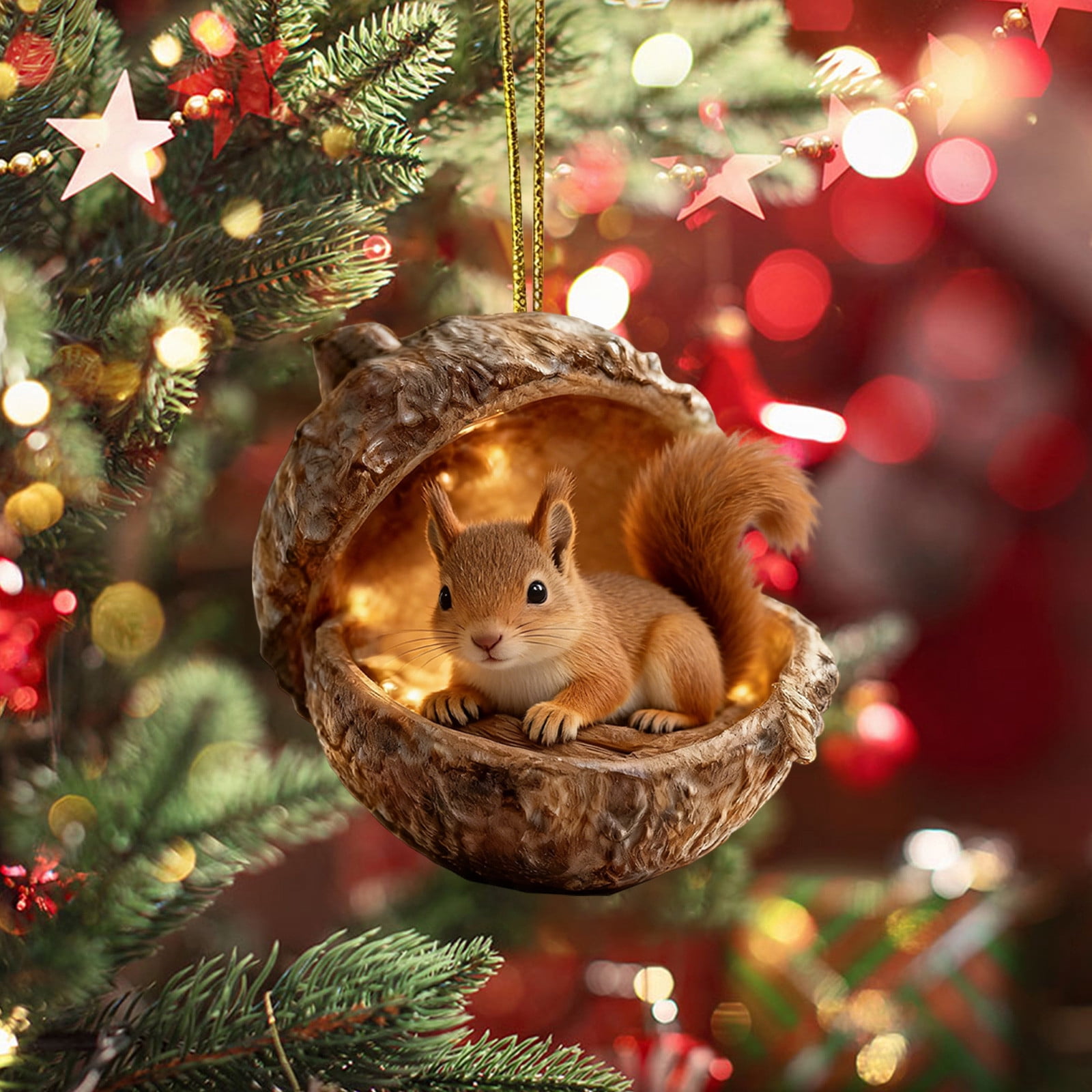 10cm Acrylic Forest Animals Christmas Tree Ornaments, Cute Holiday ...