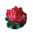 thumbnail image 1 of 10cm Artificial Floating Foam Lotus Flower with Water Lily Pad, Lifelike Ornanment Perfect for Home Garden Pond Decoration Performance Stage Garden Home Party Decoration Prop, 1 of 8