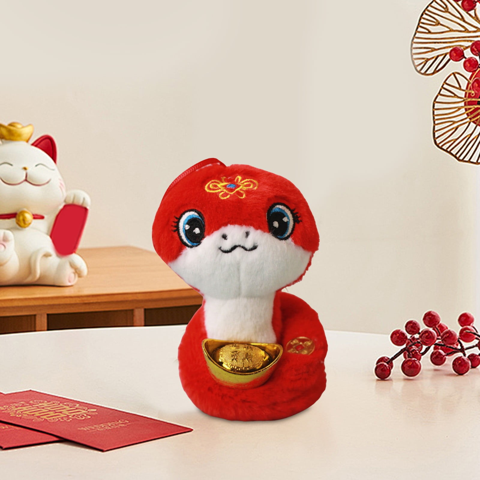 10cm Chinese New Year Plush Snake Animals 2025 Lunar Mascot Stuffed