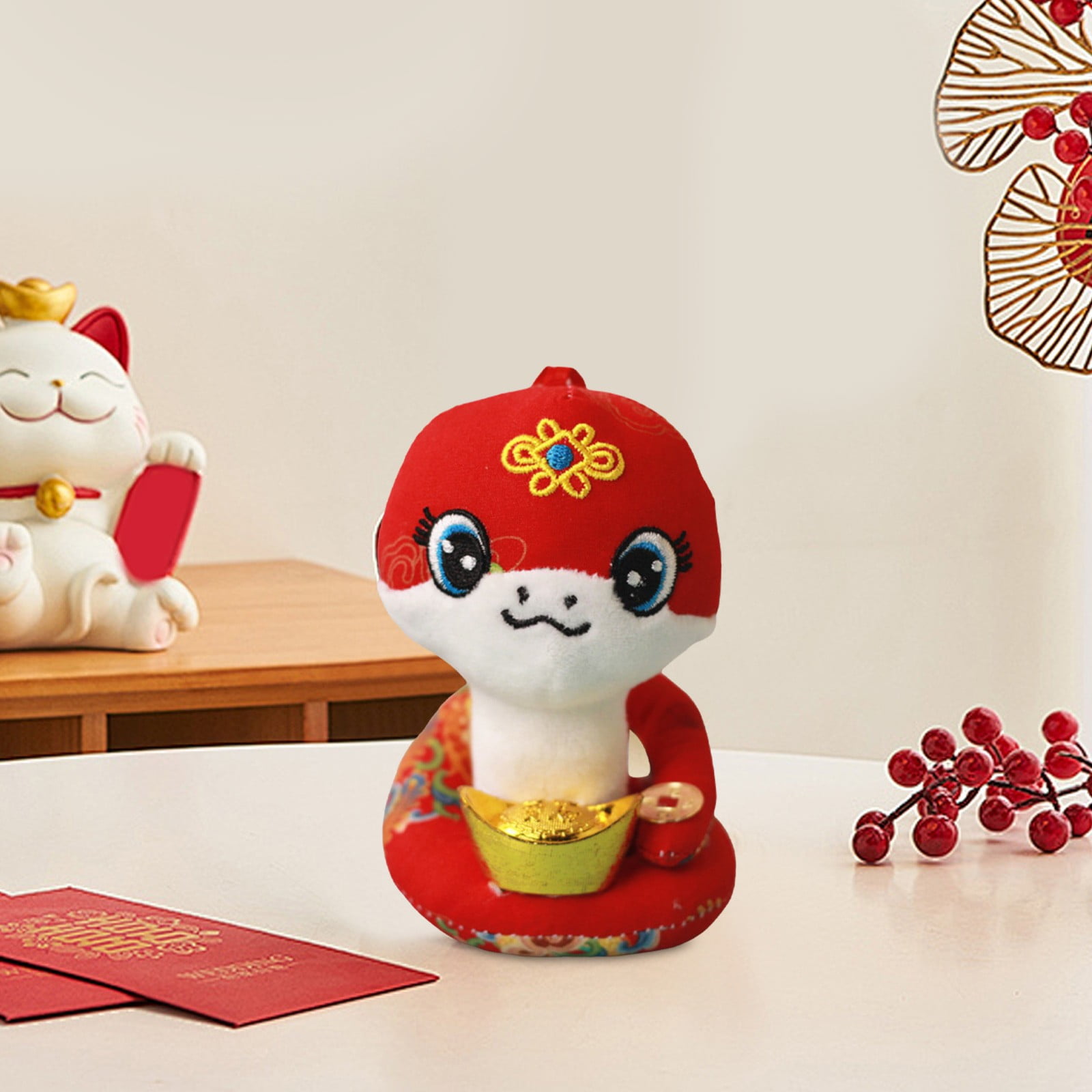 10cm Chinese New Year Plush Snake Animals 2025 Lunar Mascot Stuffed