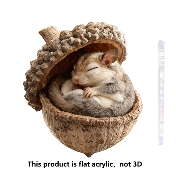10cm Forest Animal Christmas Tree Ornament Holiday Hanging Decor Figurine Statue Display Accent Desk Gift Home Party Decor Supplies Props Room Accent Outdoor