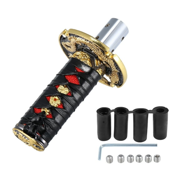 10cm Gear Shifter Lever Shift Knob Classic Braided Pattern for Most Manual Car Automatic Car Black Red