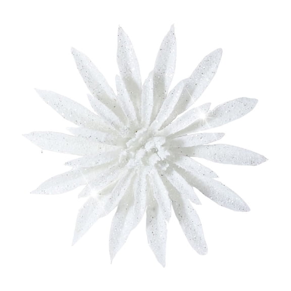 10cm Glitter Velvet Flower Pick for Christmas Tree Holiday Decor