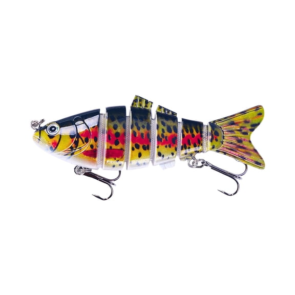 10cm Lifelike Fishing Lure - Slow Sinking Swimbait for Bass/Trout/Crappie with Rattle Chambers, Saltwater & Freshwater Approved (Multi-Segment Design)