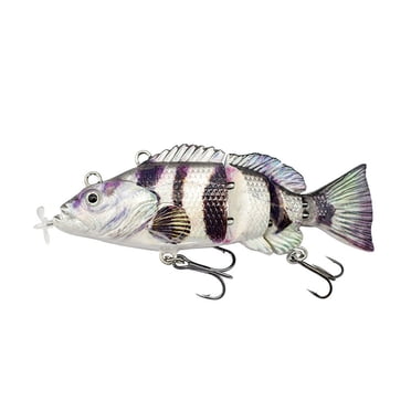 SCSYV Robotic Swimming Lure Multi Jointed Rechargeable Electric Fishing Lure With Green Led Light