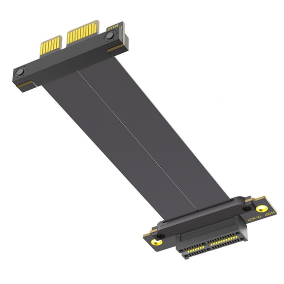 10cm PCIE4.0 1X 90 degree Angled Extension Line Enhances PC Board Integration PCIE4.0 Cord