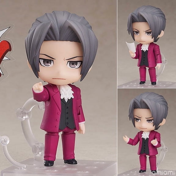 10cm Phoenix Wright Ace Attorney Miles Edgeworth 1761 1762 Anime Figurine Action Figure Toys Doll Christmas Gift With Box