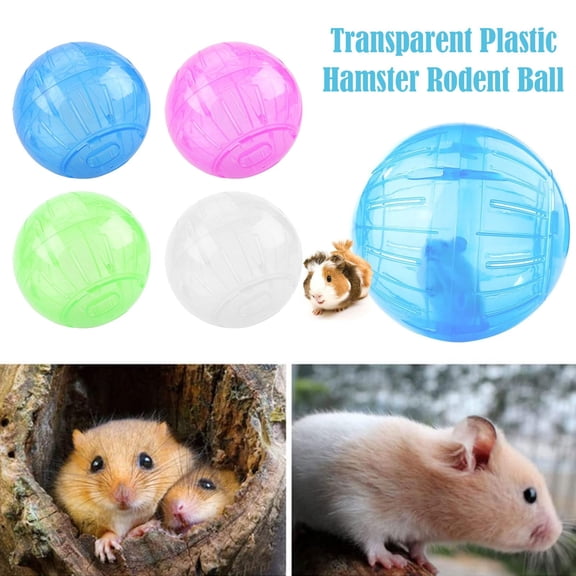 10cm Plastic Hamster Rodent Running Ball, Transparent Fitness Exercise Toy for Mice Rats Small Pets