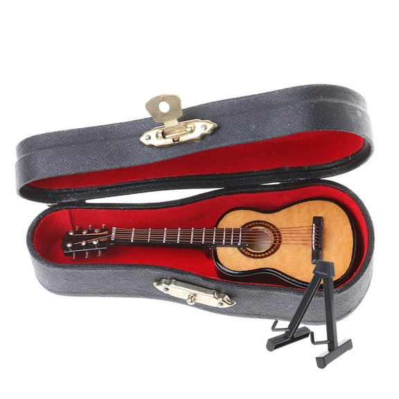 ✪ 10cm Toy Acoustic Guitar Scale Model Home Office Desk Decor Ornaments Gifts