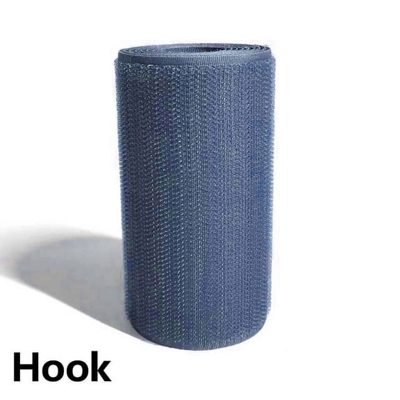 10cm Wide Sew-On Hook and Loop Fastener Tape, Blue Non-Adhesive Fabric Strap for Sewing and Crafts