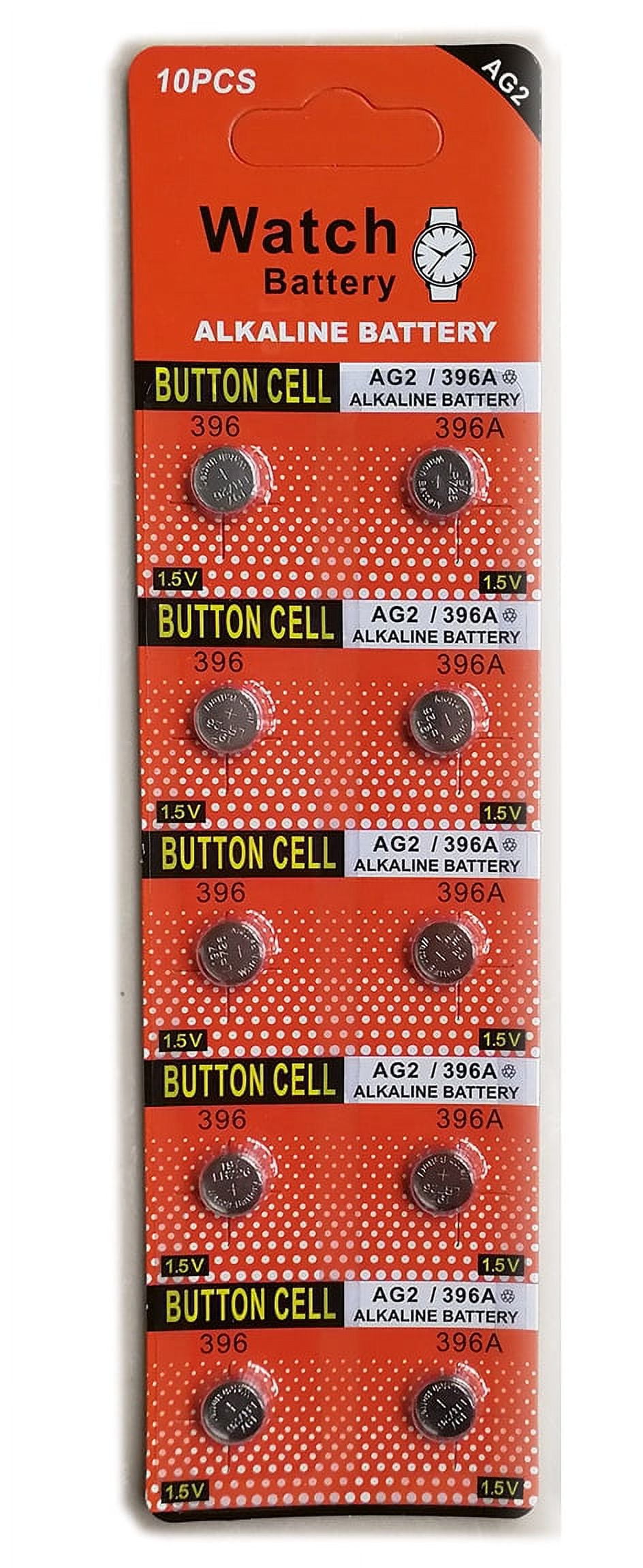 10ct/Card SR726 AG2 LR726 396 196 1.5v Button Coin Cell Watch Calculator Battery Batteries