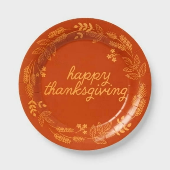 10ct Happy Thanksgiving Dinner Plates - Spritz