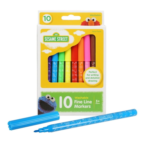 10ct Sesame Street Washable Fine Markers