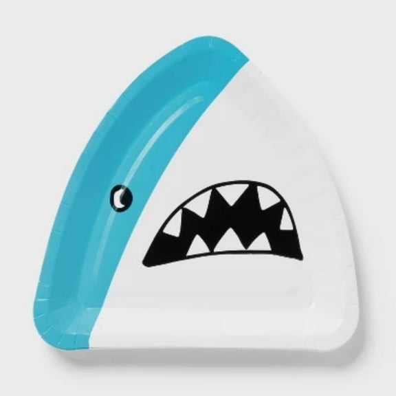 10ct Shark Snack Paper Plates