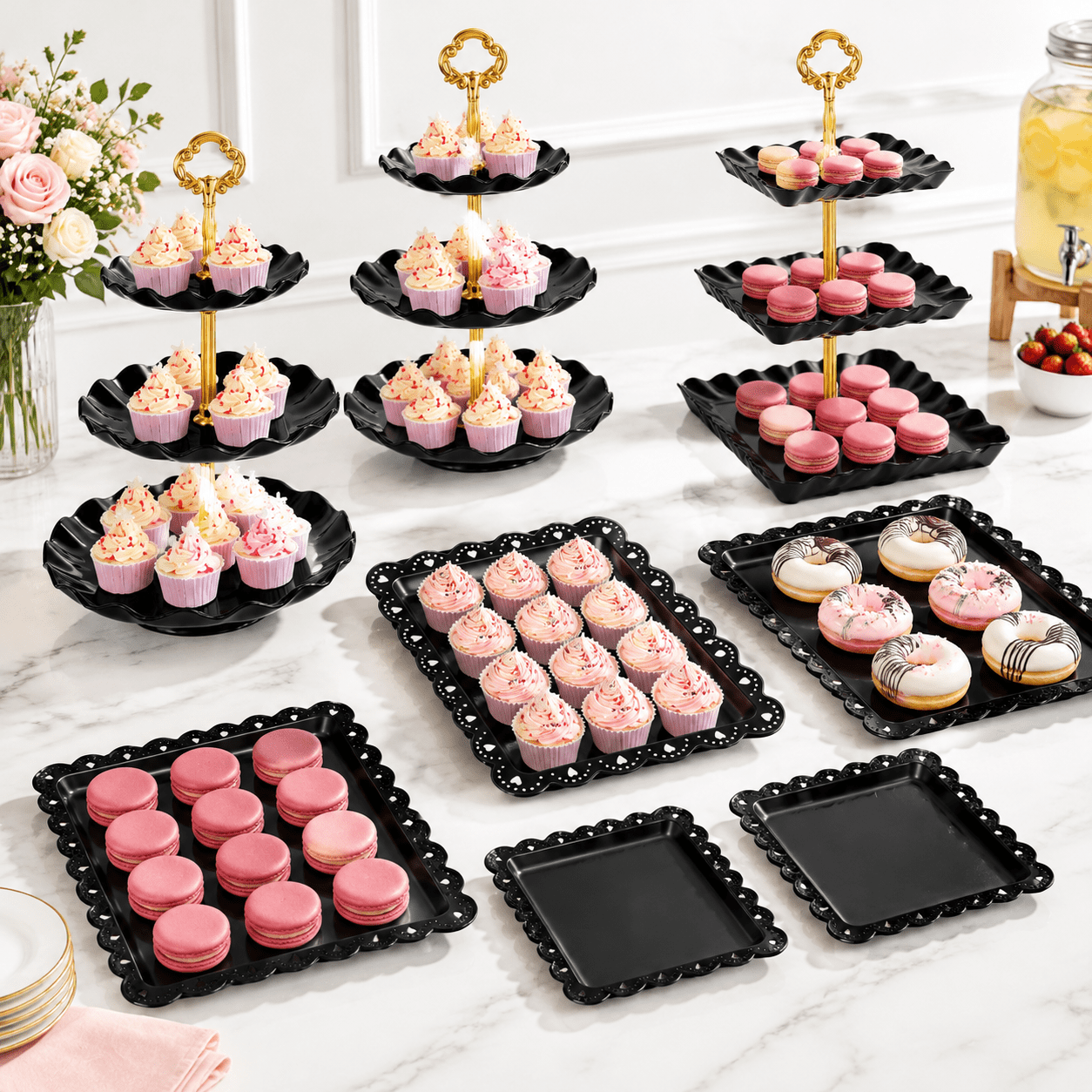 10cupcake Stand Dessert Table Display Set Serving Tray For Party ...