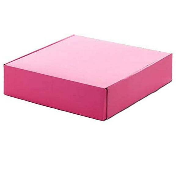 10ea - 12 X 9 X 3 Hot Pink Corrugated Tuck Top Box-Pkg