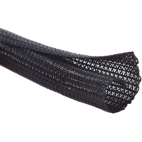 10ft - 1/2 inch Cord Protector Wire Loom Tubing Cable Sleeve Split Sleeving For USB Power Audio Video Protect Cat From Chewing Black