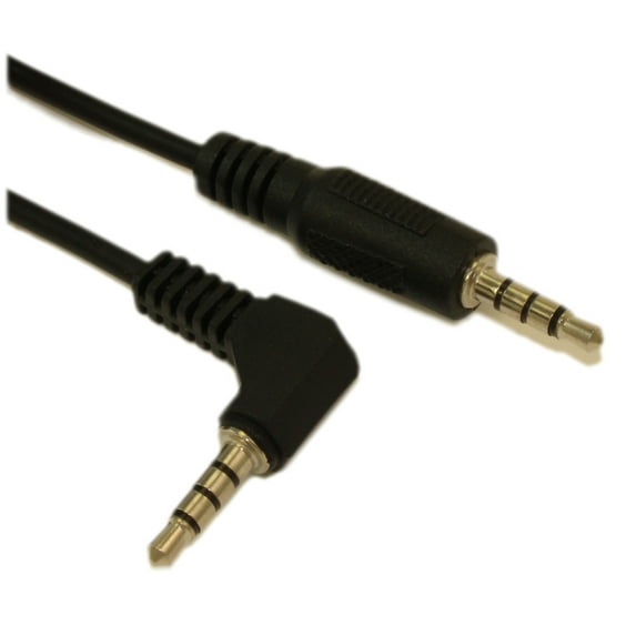 10ft 3.5mm 4 Conductor TRRS ANGLED/STRAIGHT Mini +Mic / Video M/M Cable