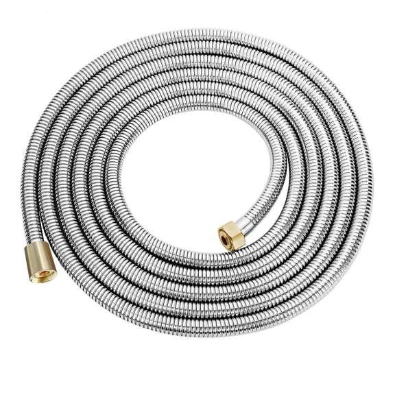 10ft (3M) Extra Long Stainless Steel Shower Hose, Handheld Shower Head Replacement, Flexible Explosion-Proof Bathroom Water Pipe, Silver Finish, Universal Fit for Most Shower Systems