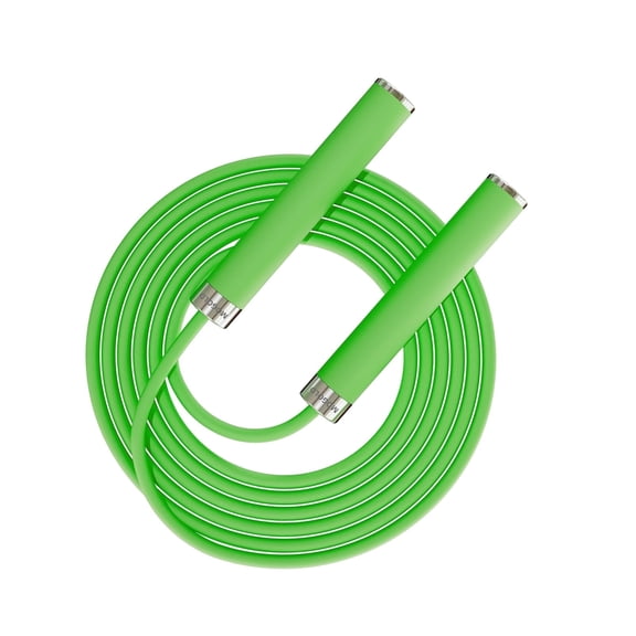 10ft Adjustable Jump Rope with 5mm PVC Cord for Fitness, Weight Loss, and Boxing Training, Green