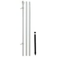 thumbnail image 1 of 10ft Aluminum Flag Pole with Ground Spike - Silver Outdoor Flagpole 3-Section 1-Inch Diameter Silver Finish - Durable Garden Yard Lawn Flags Display, 1 of 2