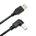thumbnail image 1 of 10ft Angle USB 2.0 Cable for Audio Interface, Midi Keyboard, USB Microphone Cord, Black, 1 of 3