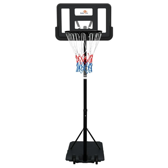 Enyopro 7ft Basketball Hoop, Portable Basketball Hoops and Goal for Adults Teens, 4.8ft - 7.7ft Adjustable Basketball Court with 28 inch Backboard and Wheels, Removeable Basketball System