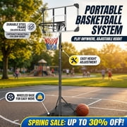 Enyopro 7ft Portable Basketball Hoops and Goal for Adults Teens, 5.6ft - 7ft Adjustable Basketball Court with 28 inch Backboard and Wheels, Removeable Basketball System