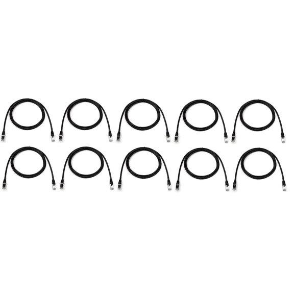 10ft Cat7 Outdoor Waterproof Ethernet Direct Burial Cable (600MHz) Shielded (Pure Copper) PE Rugged Jacket (10 Pack)