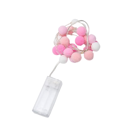 10ft Cotton Yarn Ball LED Copper Wire String Lights, Battery Operated Soft Glow Lamp for Birthday Wedding Indoor Space Decor