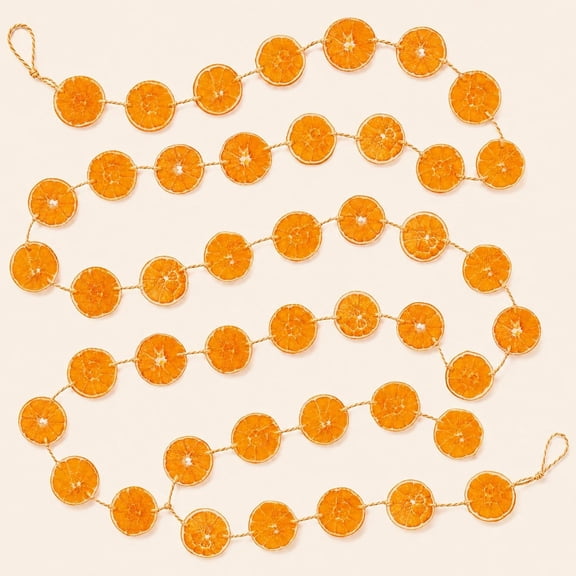 10ft Dried Orange Slice Garland, Natural Orange Slice Garland for Christmas Tree, Fireplace Mantel & Table Decor, Rustic Farmhouse Fall Thanksgiving Xmas Decorations, DIY Wreath & Gift Wrap Accent