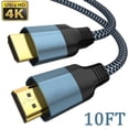 thumbnail image 1 of 10ft HDMI Cable, XUDUO High Speed 4K HDMI Cord for Laptop, 1 of 6