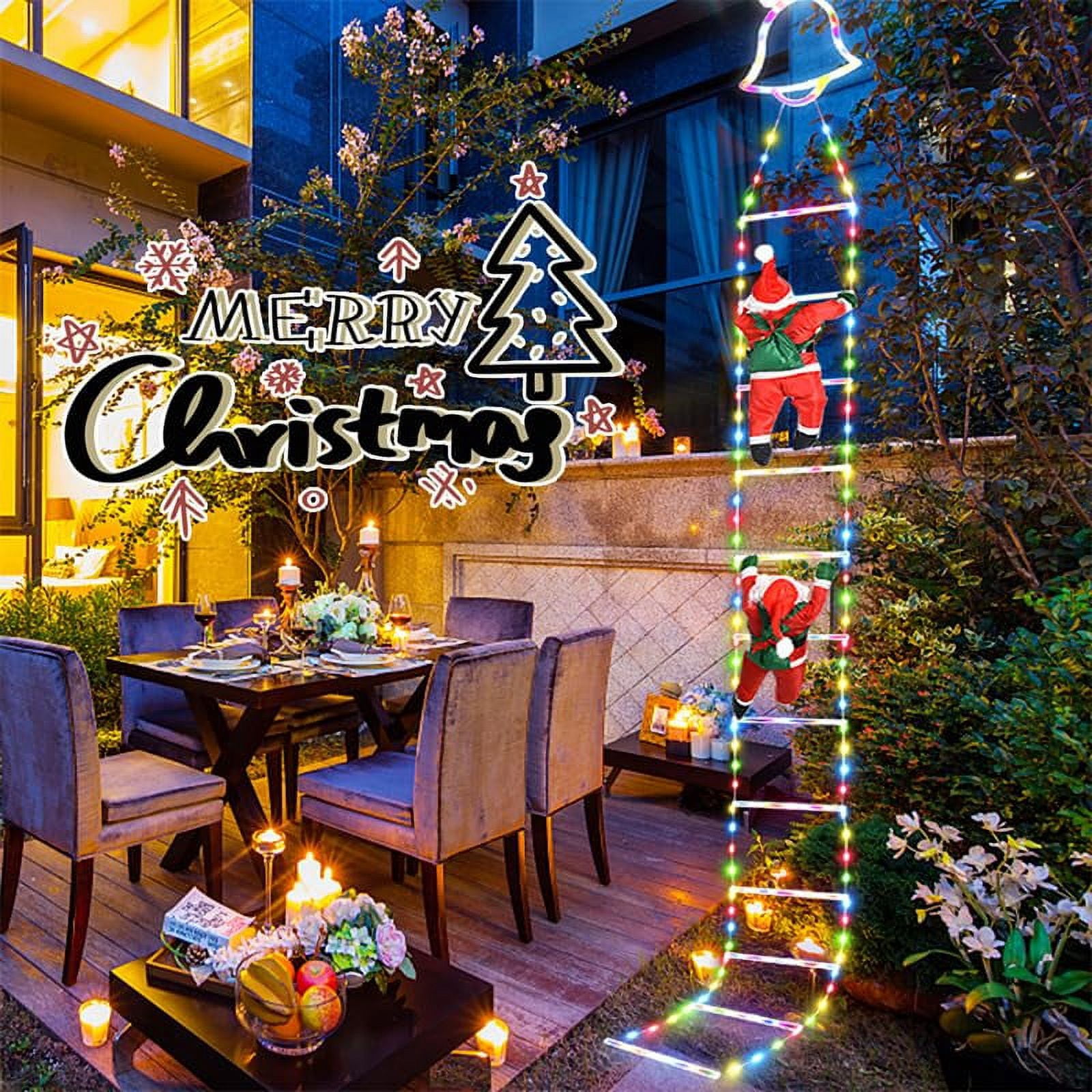 10ft LED Christmas Lights Decorative Ladder Lights with Santa Claus